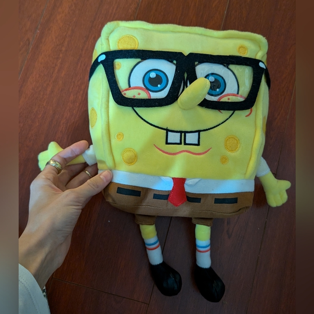SpongeBob SquarePants Plush Toy with Glasses Cute Rare